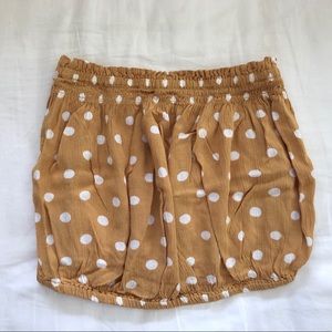 Billabong crop tube top yellow polka dots small